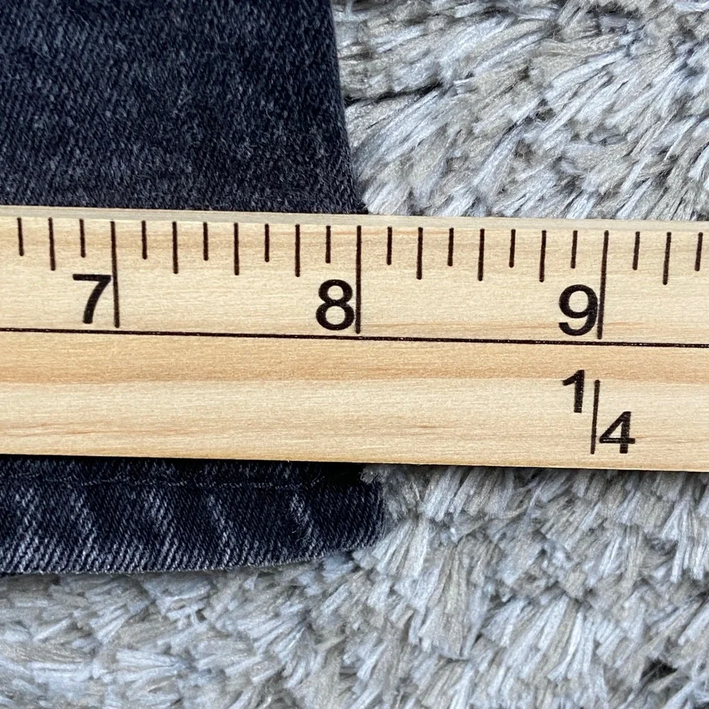 True Religion‎ Ricky Relaxed Straight Jeans Mens 40x32 Black Denim Flap Pocket